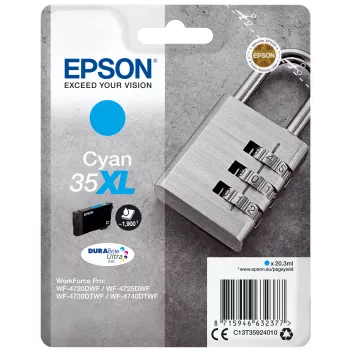 Cartucho Epson Padlock Singlepack ciano 35XL DURABrite Ultra Ink