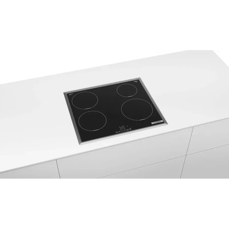 Placa Bosch Serie 4 PIE645BB5E preta integrada 60 cm de indução 4 zonas