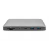 Docking station DIGITUS USB-C – 2x USB Type-C / 2x USB 3.0 10 Gbit/s / USB 3.0 5 Gbit/s / 2x DP / GbE / Micro-SD / SD / 3,5 mm – 60 W USB Power Delivery