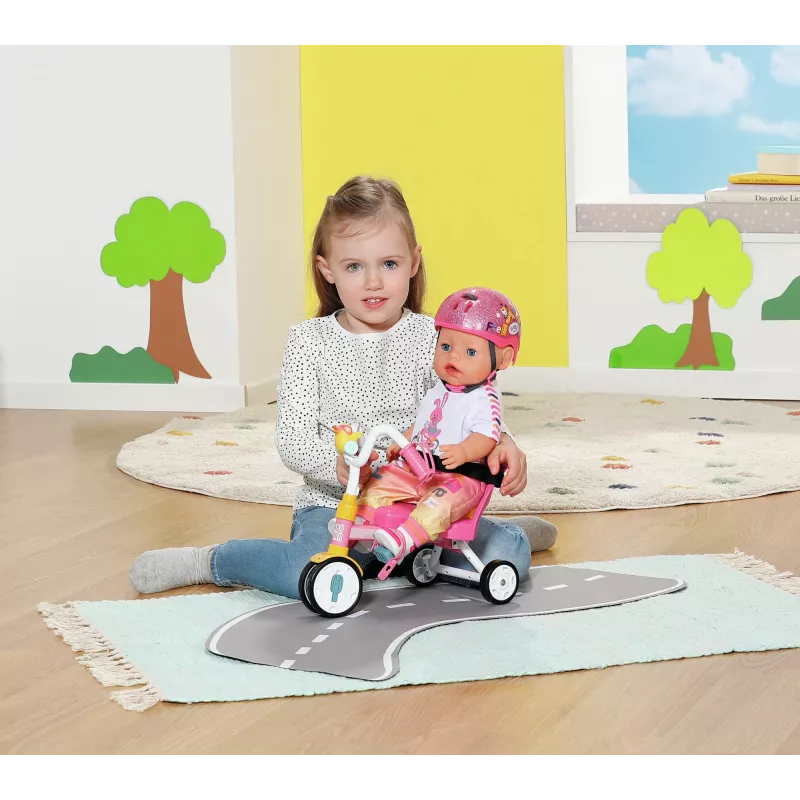 BABY born Triciclo - conjunto de bicicleta para boneca