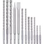 Conjunto de brocas e escopros SDS-Plus Einhell 12 peças martelo perfurador 10 brocas