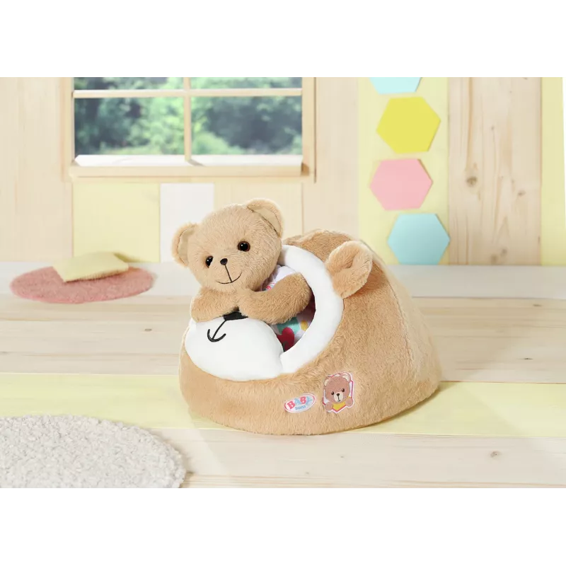 Toca de brincar em peluche urso ZAPF creation BABY born — acessório de brincar em peluche para bonecas