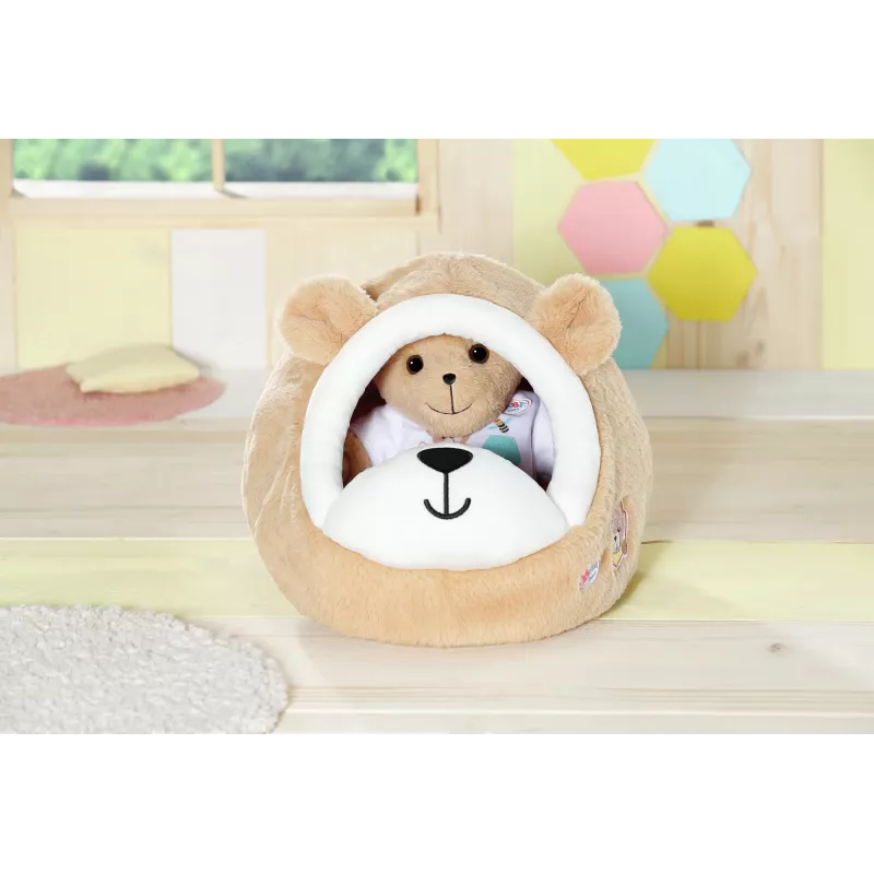Toca de brincar em peluche urso ZAPF creation BABY born — acessório de brincar em peluche para bonecas