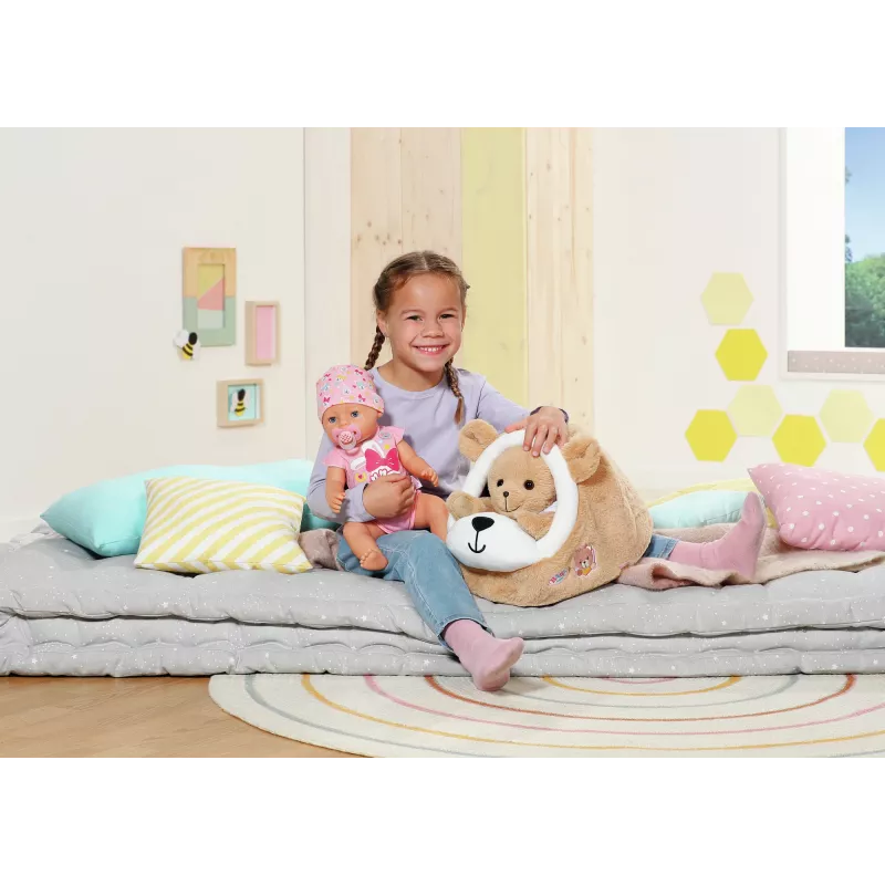 Toca de brincar em peluche urso ZAPF creation BABY born — acessório de brincar em peluche para bonecas