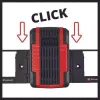 Suporte de parede para bateria Einhell PXC preto compatível com baterias Power X-Change