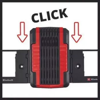 Suporte de parede para bateria Einhell PXC preto compatível com baterias Power X-Change