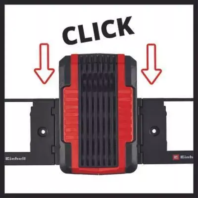 Suporte de parede para bateria Einhell PXC preto compatível com baterias Power X-Change