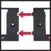 Suporte de parede para bateria Einhell PXC preto compatível com baterias Power X-Change
