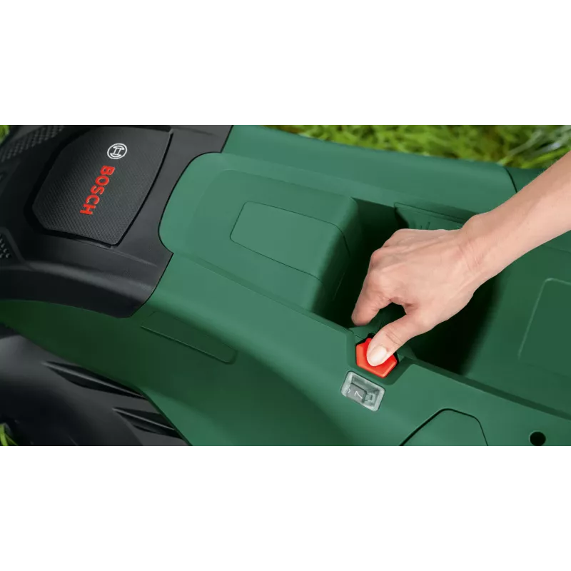 Bosch AdvancedRotak 44-750 corta-relva elétrico, 1800 W, largura de corte 44 cm, altura de corte 25–80 mm, até 750 m², verde/preto
