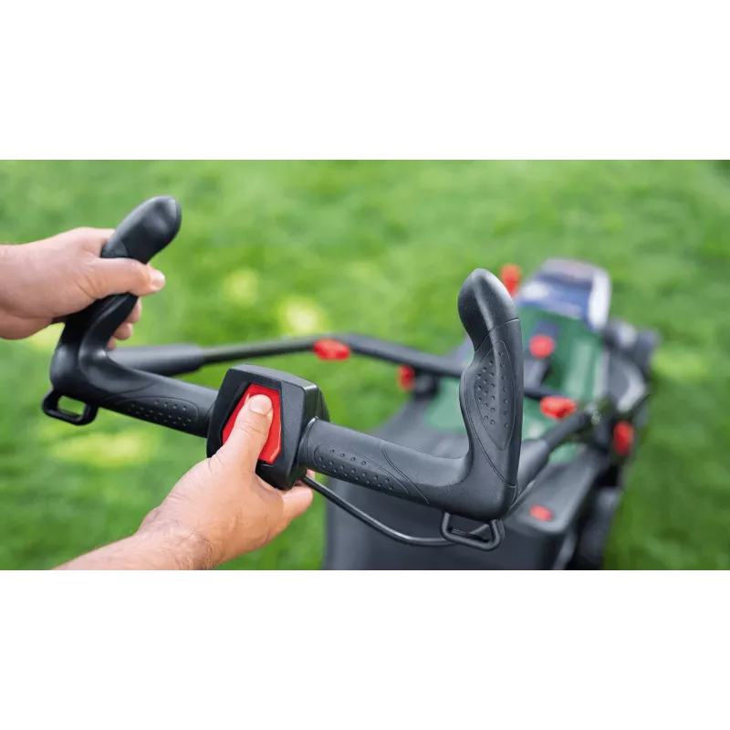 Cortador de relva Bosch 37-550 com tração às rodas a bateria preto, verde