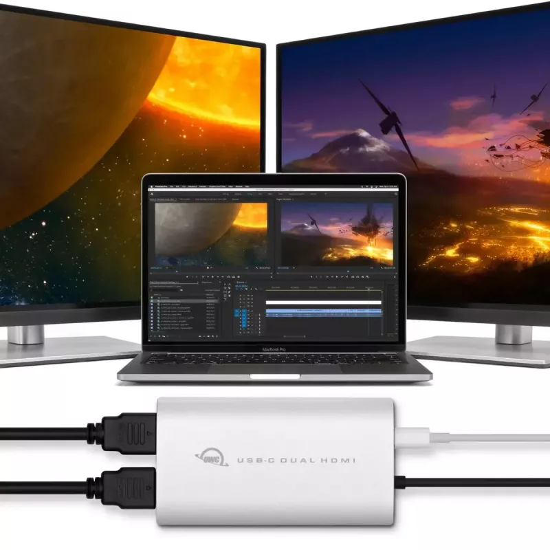 Adaptador gráfico USB OWC CADPDL2HDMI 3840 x 2160 píxeis prateado