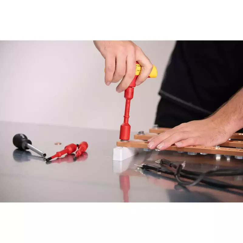 Wiha TorqueVario-S T electric 2933 chave de fendas dinamométrica com punho em T, 5-14 Nm