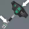 Wera 411 A RA chave de fendas adaptadora de punho transversal com função de roquete, 1/4 de polegada
