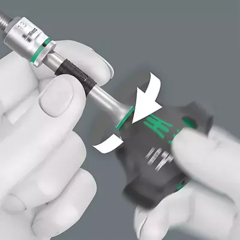 Wera 411 A RA chave de fendas adaptadora de punho transversal com função de roquete, 1/4 de polegada