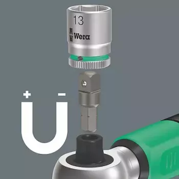 Wera 05075832001 Safe-Torque A 2 Set 1 conjunto de chave dinamométrica com roquete, 23 peças, sextavado de 1/4", 2–12 Nm, preto/verde