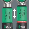 Wera 05075832001 Safe-Torque A 2 Set 1 conjunto de chave dinamométrica com roquete, 23 peças, sextavado de 1/4", 2–12 Nm, preto/verde