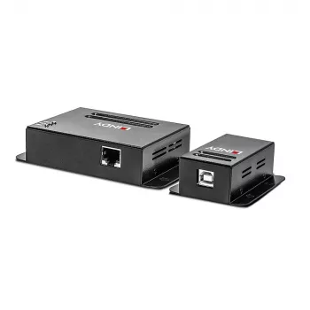 Lindy extensor USB 2.0 Cat.6 de 4 portas 50 m, transmissor e recetor de rede, 50 m, 480 Mbit/s, Cat5, Cat5e, Cat6, NS1021, bronze fosforoso