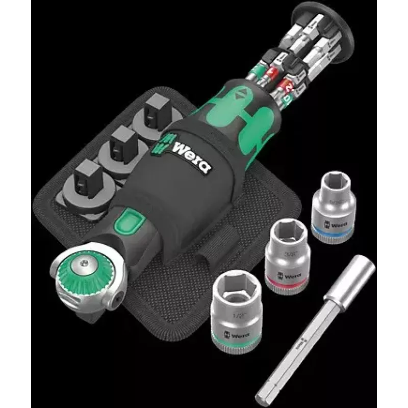Chave de catraca Wera 05004283001 18 unid. preto verde