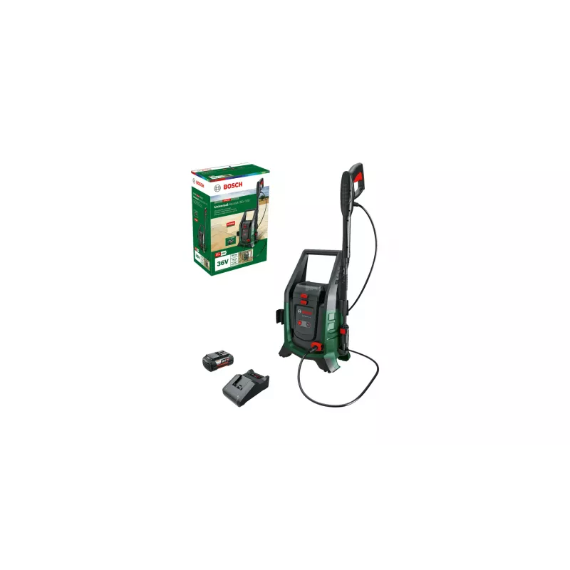 Lavadora de alta pressão Bosch UniversalAquatak 36V-100 — 100 bar, alimentada por bateria de 36V