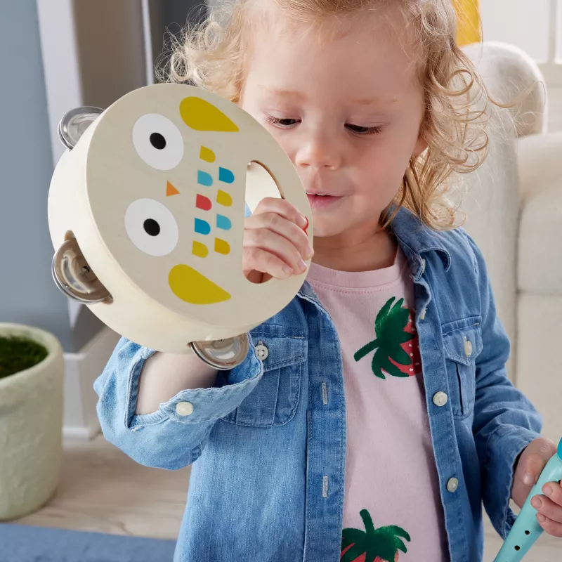 Mattel Conjunto de presente musical com instrumentos de madeira para crianças pequenas