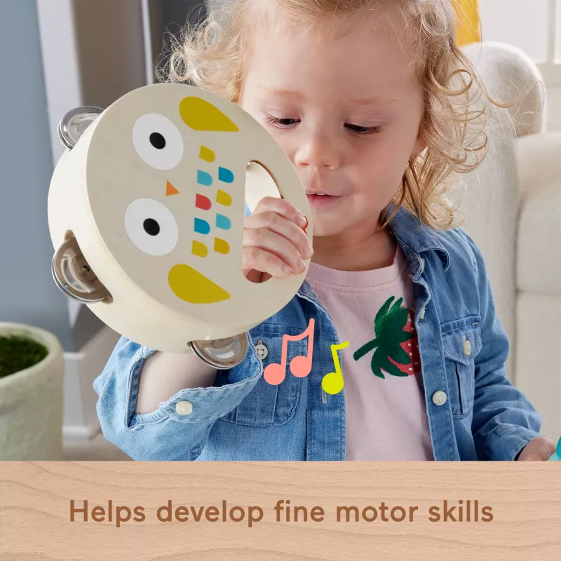 Mattel Conjunto de presente musical com instrumentos de madeira para crianças pequenas