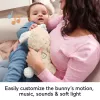 Fisher-Price Soothe & Settle Bunny peluche bebé brinquedo e dispositivo de som ajustável com movimento