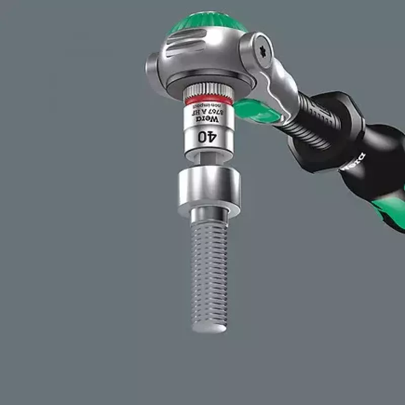 Wera 05150110001 conjunto de catracas de aço com 37 peças, preto/verde