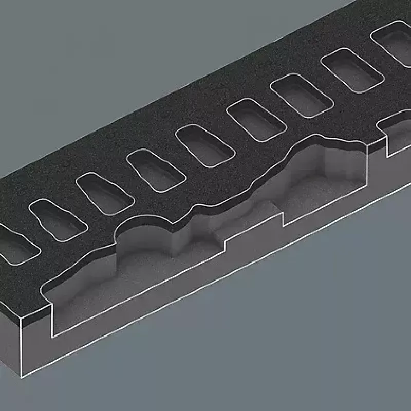 Wera 05150110001 conjunto de catracas de aço com 37 peças, preto/verde