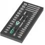 Wera 05150110001 conjunto de catracas de aço com 37 peças, preto/verde