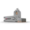 Bloqueador de portas USB Lindy Portblocker, embalagem com 4 unid., código de cor laranja