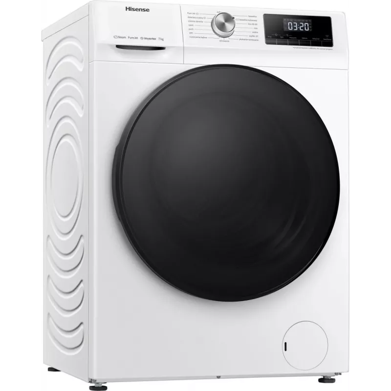 Máquina de lavar roupa Hisense WFQA7014EVJM de carregamento frontal 7 kg 1310 rpm branca