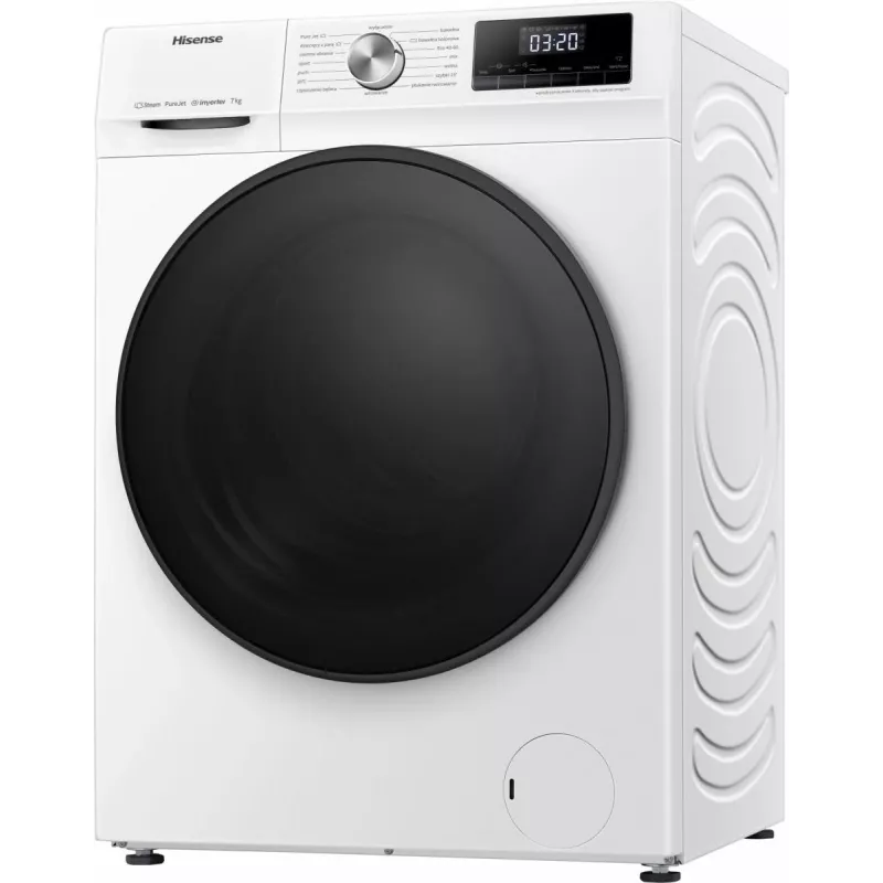 Máquina de lavar roupa Hisense WFQA7014EVJM de carregamento frontal 7 kg 1310 rpm branca