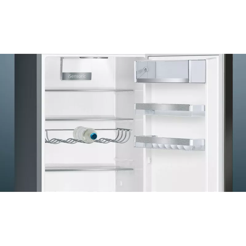 Siemens iQ500 KG39E8XBA frigorífico combinado de instalação livre, 343 L (249 L + 94 L), 201 cm, classe energética B, preto / aço inoxidável