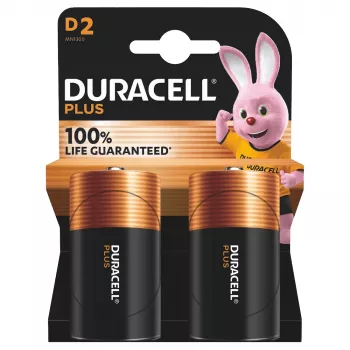 Pilha Duracell Plus 100 D descartável alcalina