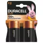 Pilha Duracell Plus 100 D descartável alcalina