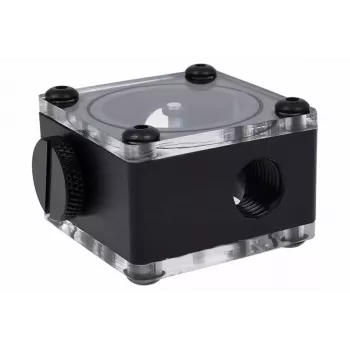Alphacool Eisfluegel Indicador de fluxo G1/4, quadrado, acetal, Preto