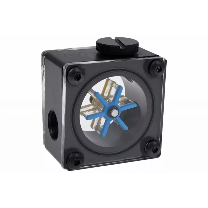 Alphacool Eisfluegel Indicador de fluxo G1/4, quadrado, acetal, Preto