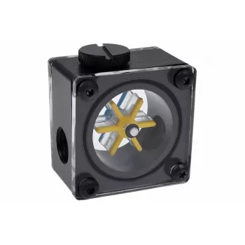 Alphacool Eisfluegel Indicador de fluxo G1/4, quadrado, acetal, Preto