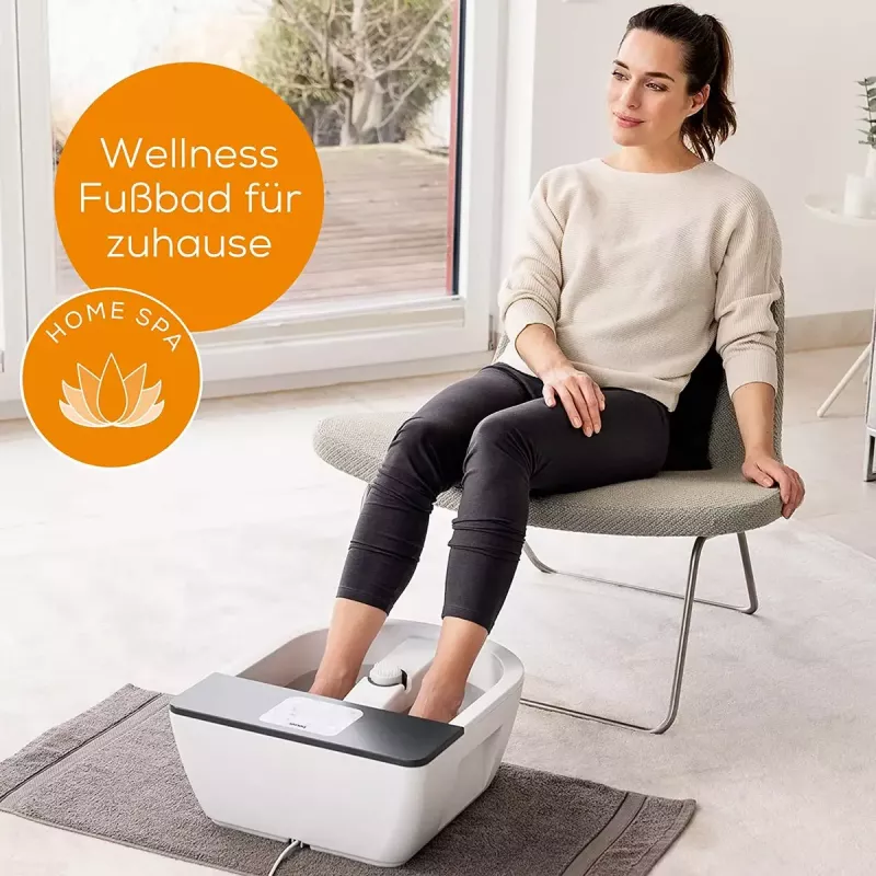 Banho de pés com hidromassagem Beurer FB 60 – banho de pés elétrico, branco/cinzento