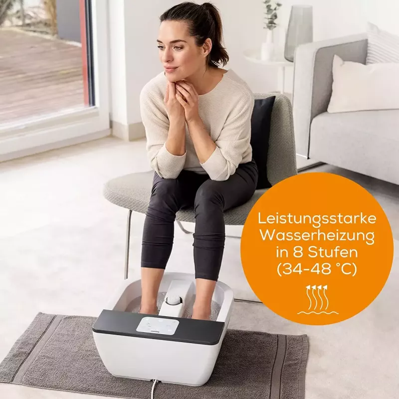 Banho de pés com hidromassagem Beurer FB 60 – banho de pés elétrico, branco/cinzento