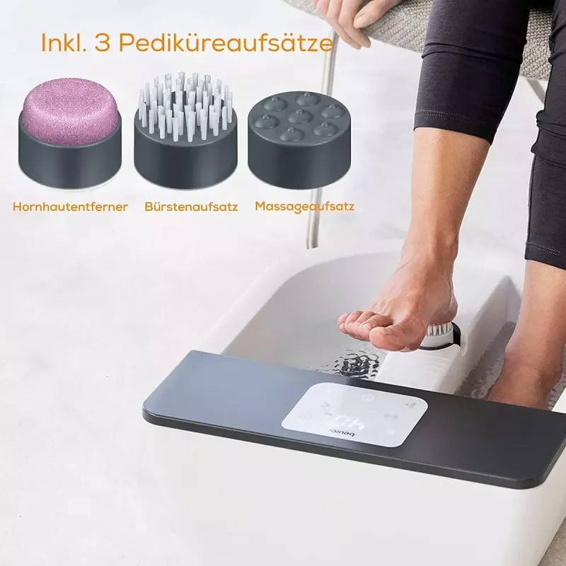 Banho de pés com hidromassagem Beurer FB 60 – banho de pés elétrico, branco/cinzento