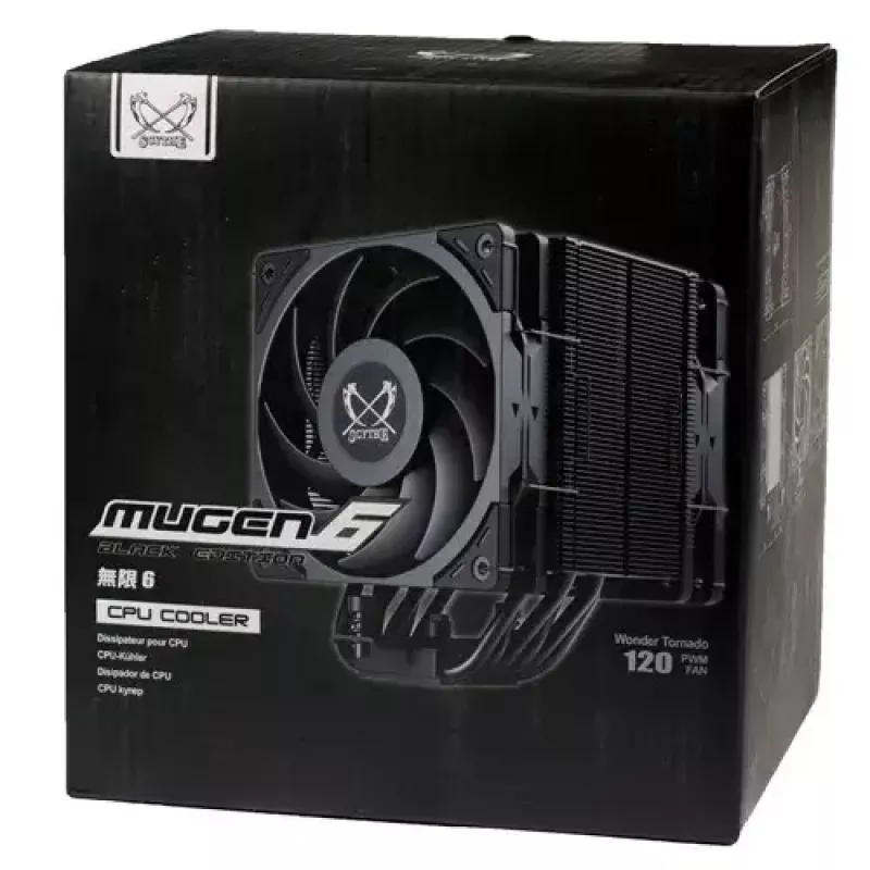 Ventoinha Scythe Mugen 6 Dual Fan Black Edition 12 cm 300-2000 RPM