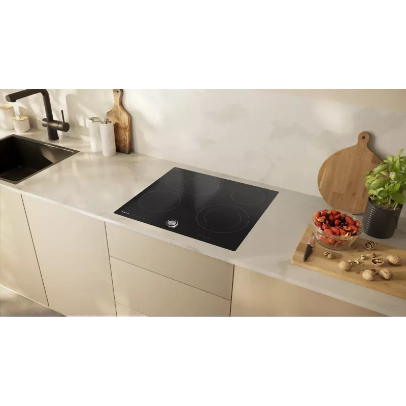 Placa de cozinha Neff T16PT76X0 preta de encastrar 60 cm vitrocerâmica 4 zonas