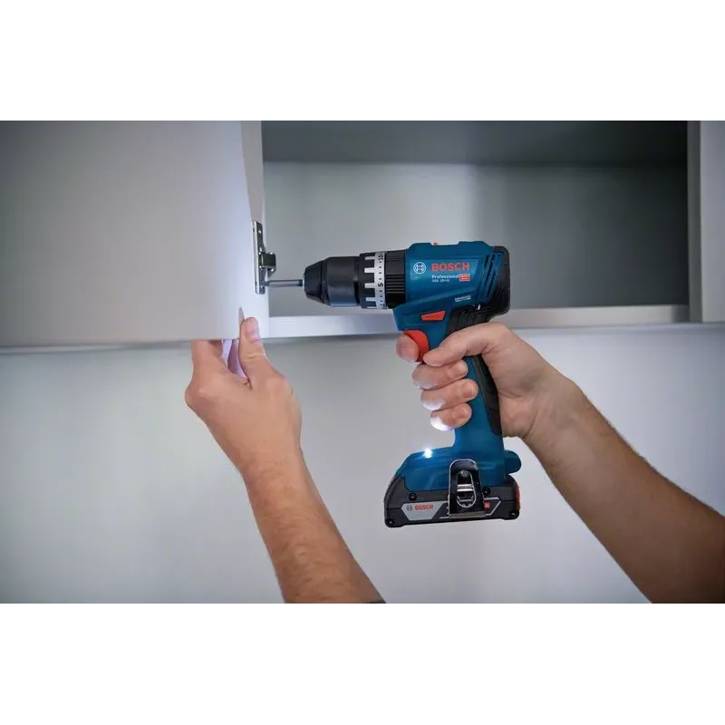 Bosch GSB 18V-45 Professional berbequim de percussão a bateria, 18 V, 45 Nm, bucha de 13 mm, sem bateria, L-BOXX, azul/preto