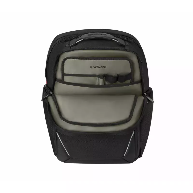 Mochila casual Wenger SwissGear Meteor preto poliéster PVC rPET