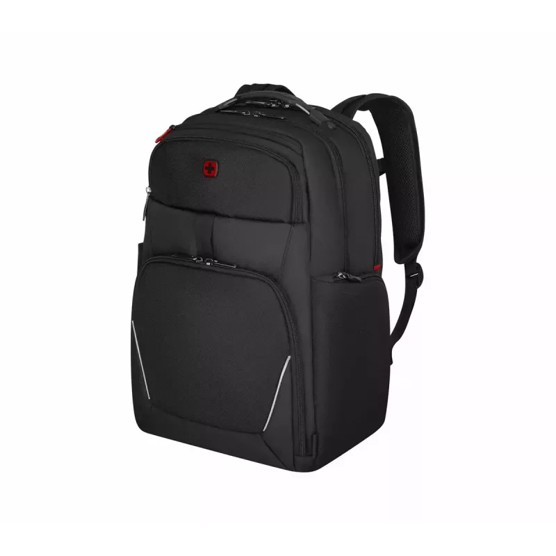 Mochila casual Wenger SwissGear Meteor preto poliéster PVC rPET