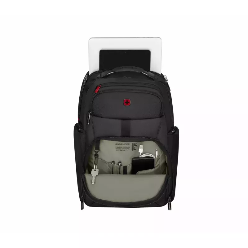 Mochila casual Wenger SwissGear Meteor preto poliéster PVC rPET