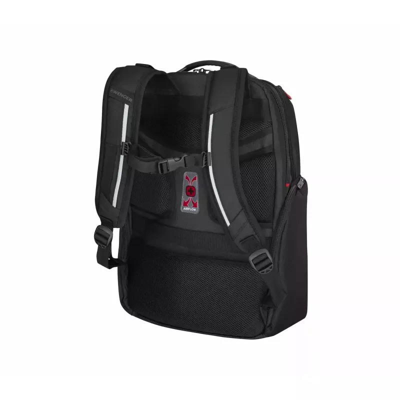 Mochila casual Wenger SwissGear Meteor preto poliéster PVC rPET