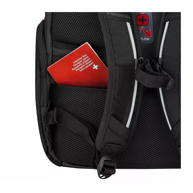 Mochila casual Wenger SwissGear Meteor preto poliéster PVC rPET