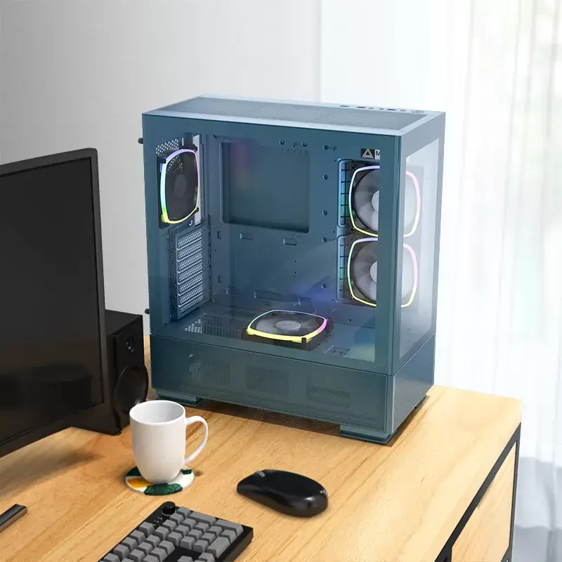 Caixa para PC Montech SKY TWO torre Midi azul